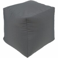 Surya EIPF003-181818 Essien Pouf - Medium Gray - 18 x 18 x 18 in.