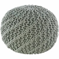 Surya MLPF010-202014 20 x 20 x 14 in. Malmo Knitted Pouf, Mint