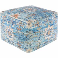 Surya DSPF001-202014 20 x 20 x 14 in. Devonshire Removable Cover Pouf - 80 Percent Polyester,