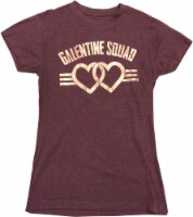 West Coast Novelty Corp. Galentine's Day Women's Crew Shirt - Maroon/Gold Perspective: Main