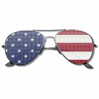 Americana Perforated Flag Sunglasses - Red/Blue Perspective: Main