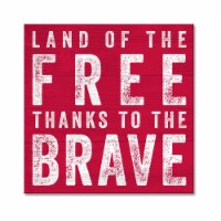 Americana Land of the Free Sign - Red Perspective: Main