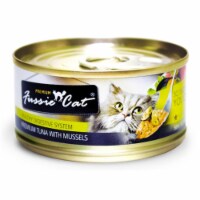 Fussie Cat 888641130573 2.82 oz Premium Tuna with Mussels Formula in Aspic - Case of 24