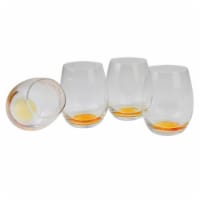 Avon 33406030 4.25 in. Bottom & Stemless Glasses, Golden - Set of 4