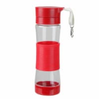 Avon 33406033 9.5 in. Clip On Water Bottle with Silicone Center Sleeve, Red