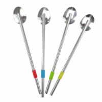 Avon 8 in. Stainless Steel Reusable Spoons & Straws - Set of 4