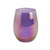 Holiday Home® Halloween Stemless Wine Glass - Purple Iridescent Perspective: Main