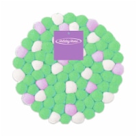 Holiday Home Blue Pom Pom Trivet Perspective: Main