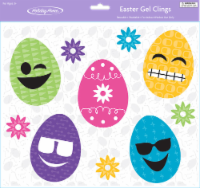 Holiday Home® Easter Emoji Easter Eggs Easter Gel Cling Perspective: Main