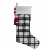 Holiday Home Plaid Monogram E Christmas Stocking Holiday Decoration