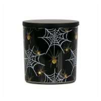 Holiday Home Halloween Jar Candle Black Spider Web Perspective: Main
