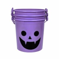 Holiday Home Purple Jack O Lantern Mini Halloween Treat Buckets - Set of 3