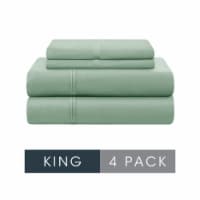Modavari 500 Thread Count Egyptian Cotton King Sheet Set - Green Perspective: Main