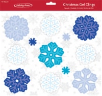 Holiday Home® Blue Snowflakes Gel Clings Perspective: Main