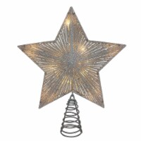 Holiday Home 10" Silver Star Christams LED Christmas Tree Topper Christmas Décor Perspective: Main