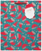 Holiday Home Large Christmas Gift Bag - Santa Hats Perspective: Main