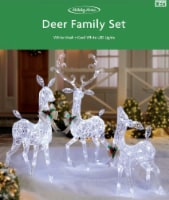 Holiday Home® Christmas White Mesh Fawn Deer Family Outdoor Decoration Perspective: Main
