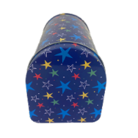 Holiday Home Valentine's Day Exchange Card Tin Mailbox Blue Stars Perspective: Main