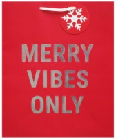 Holiday Home Large Christmas Gift Bag - Merry Vibes Perspective: Main