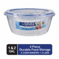 Kroger® BPA-Free Durable Plastic Food Storage Container With Lid Set - 2 pack 16 & 32 cup