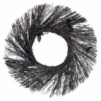 Holiday Home 22" Black Bat Halloween Wreath Decor Perspective: Main