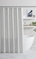 HD Designs Austen Fabric Shower Curtain - Grey Perspective: Main