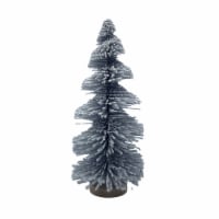 Holiday Home Spiral Flocked Bottle Brush Tree - Blue Perspective: Main