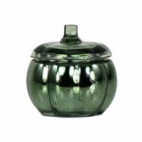Holiday Home Glass Pumpkin Candle Sage Perspective: Main