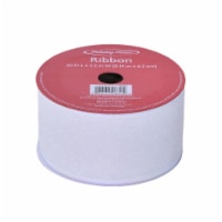 Holiday Home® 2.5" Wire Edge Iridescent Glitter Ribbon - White Perspective: Main