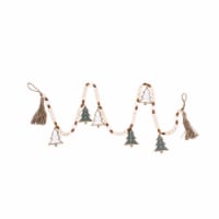 Holiday Home 6' Wood Beaded Tree Christmas Garland Holiday Décor Perspective: Main