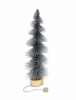 Holiday Home Bottle Brush with Light Christmas Décor - Silver
