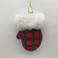 Holiday Home Plaid Mitten Christmas Ornament Holiday Décor Perspective: Main