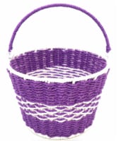 Holiday Home® Easter Two Tone Rope Basket - Purple Perspective: Main