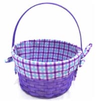 HH 8.5in Lined Bamboo Basket - Purple Perspective: Main