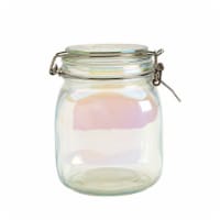 Holiday Home Halloween Clamp Jar- Clear Iridescent Perspective: Main