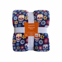 Holiday Home Calavera Skulls 50x60 Microplush Throw Blanket Perspective: Main