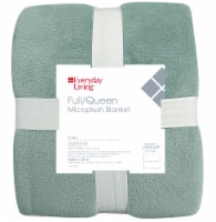 Everyday Living® Microplush Blanket - Green Perspective: Main