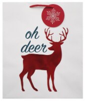 Holiday Home Large Christmas Gift Bag - Oh Deer Perspective: Main