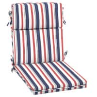 HD Designs Outdoors Patio Furniture High Back Cushion - Seaside Stripe Perspective: Main