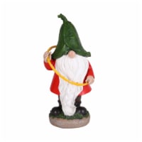 HD Designs Outdoors Chasing Lights Solar Hula Hoop Garden Gnome - Red Perspective: Main