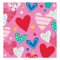 Holiday Home Valentine's Heart Doodles Paper Napkins Perspective: Main