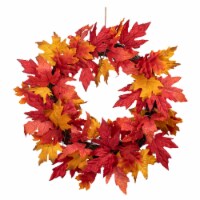 Holiday Home 22" Maple Leaves Fall Harvest Wreath Fall Decor