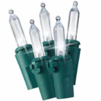 Holiday Home® LED Green Wire Mini Christmas Lights - Cool White Perspective: Main