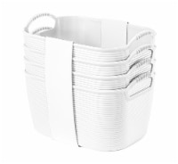Everyday Living Small Ribbed Bins - White Perspective: Main