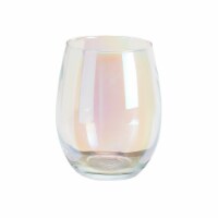 Holiday Home Clear Iridescent Stemless Halloween Wine Glass Perspective: Main