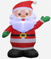 Holiday Home 4' Airblown Santa Christmas Decoration