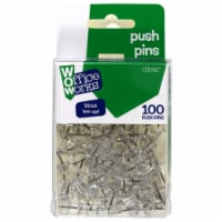 Office Works Clear Push Pins