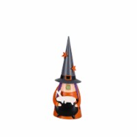 Holiday Home 10" Metal Gnome Cauldron Halloween Decor Perspective: Main
