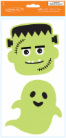 Holiday Home® Frankenstein & Ghost Halloween Glow Window Gel Cling Perspective: Main