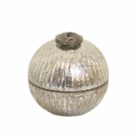 Holiday Home Rippled Glass Ornament Candle - Silver
